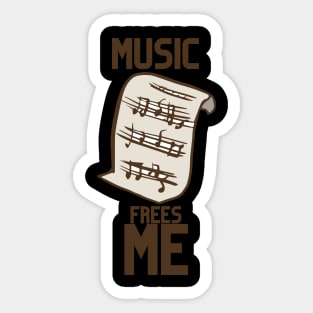 Music frees me Sticker